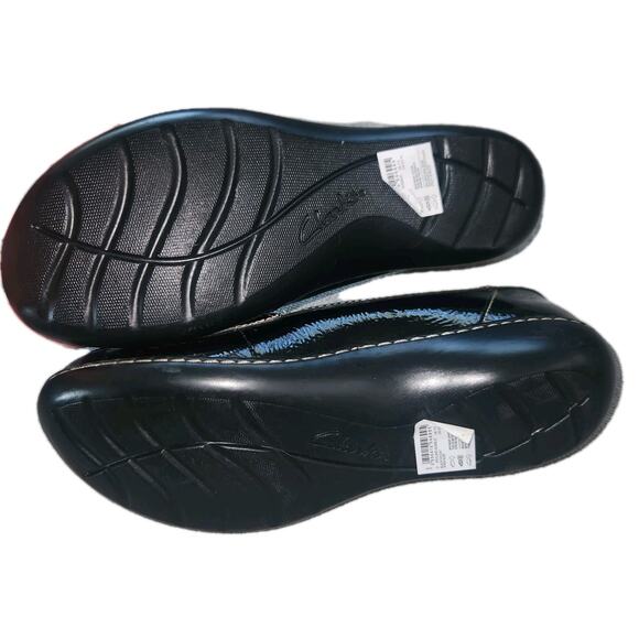 NWoB Collection by Clarks Ashland Bubble Leather Slip On Loafer Women 9.5 Black - Picture 3 of 9